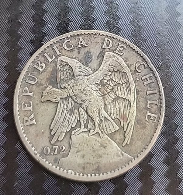 1915 Chile 1 Peso Silver Coin