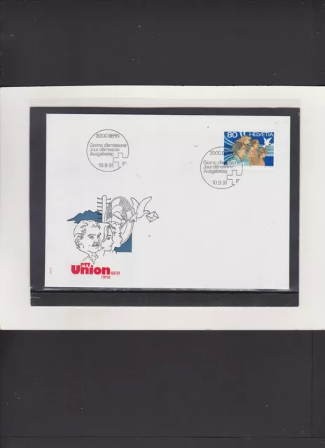 Schweiz - FDC Mi. Nr. 1454   "  100 Jahre PTT - Union  "