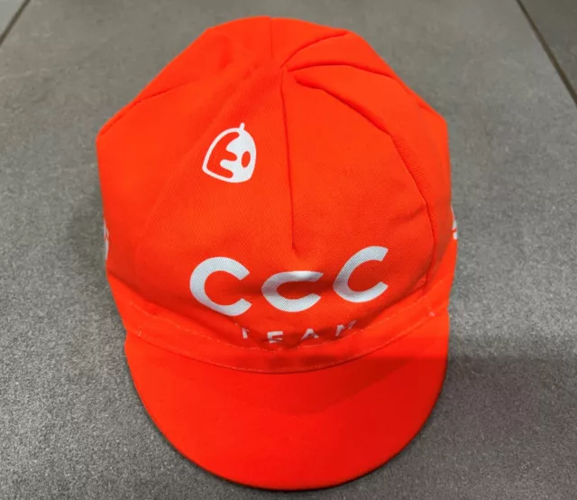Casquette Cap Officielle Velo Cyclisme Orange Team Ccc Sprandi Rare