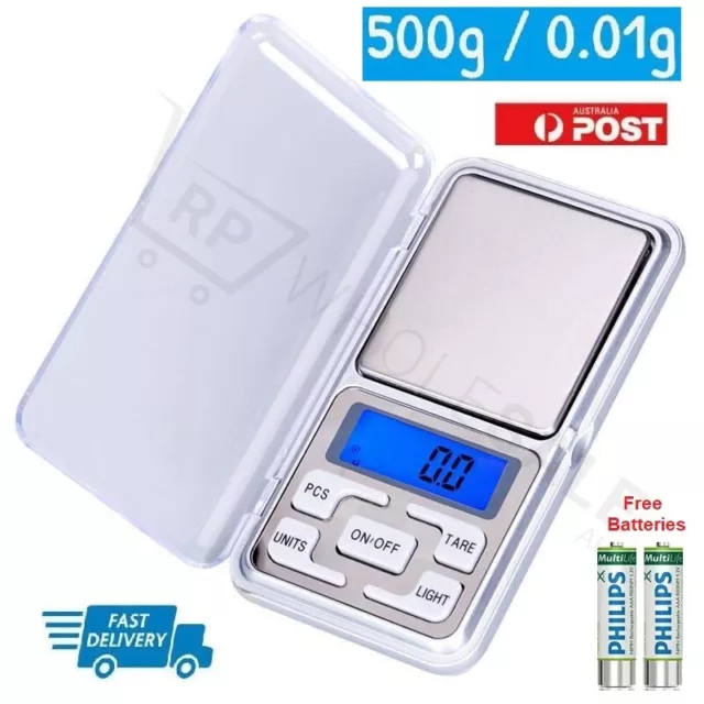 Pocket Digital Mini Scales 0.01 500g Precision Weight Balance Gram Jewellery AU