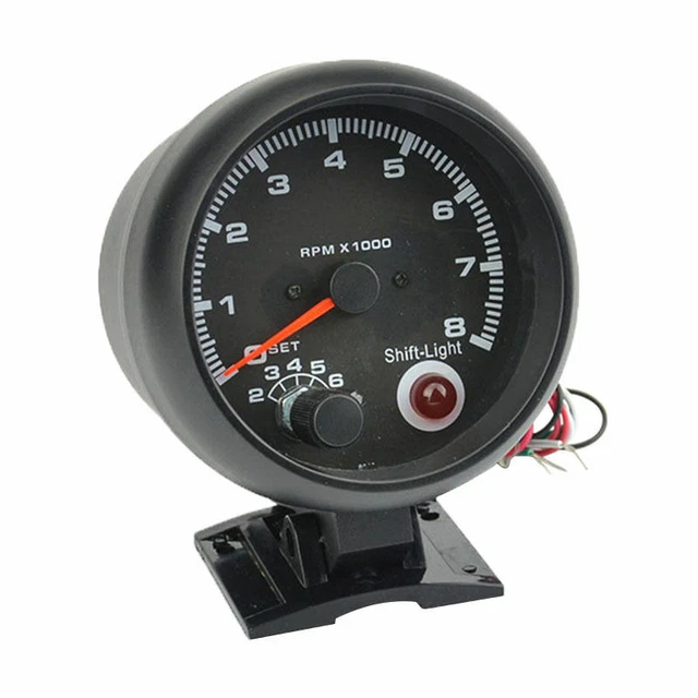 85MM MARINE LCD Tachometer Gauge Rev Counter 06000 RPM 7Colors LED for