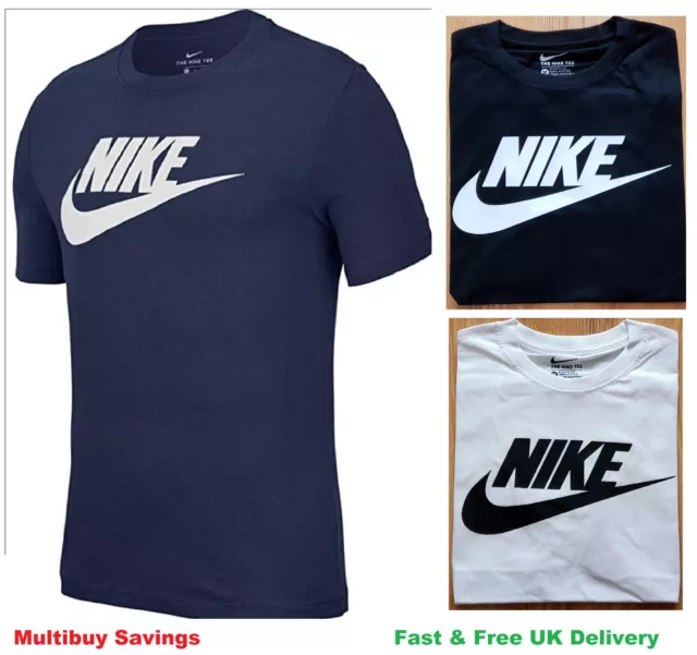 Nike Mens Futura T-Shirt Crew Neck Casual Sportswear Gym Outdoor 100% Cotton