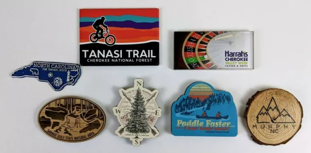 North Carolina Tourist Souvenir Magnet Lot Murphy Tansai Trail Nantahala Rafting