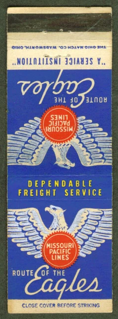 Missouri Pacific Lines Route of the Eagles matchcover