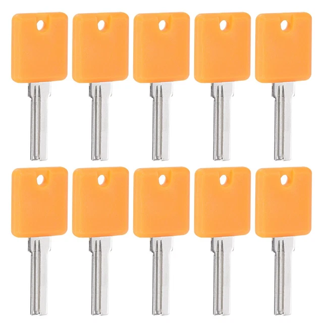 Key Blank, 28mm Length 2 Slot Brass New Uncut Replacement Accessories 10 Pcs
