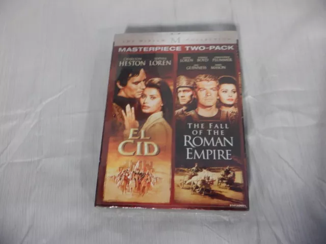 DVD - Miriam Collection Masterpiece 2-Pack El Cid & Fall Of Roman - New Sealed