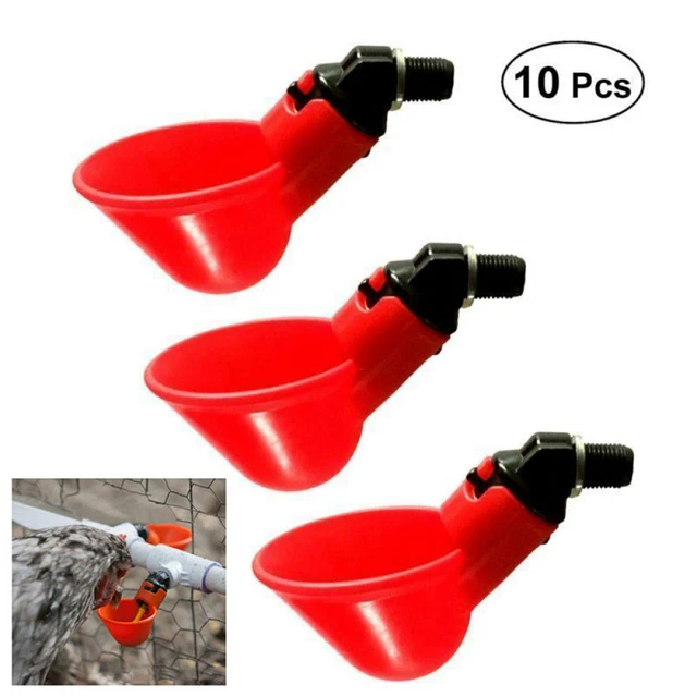 Alimentatore quaglie 10 pz. Tazza automatica pollame acqua abbeveratoio pollame pollo