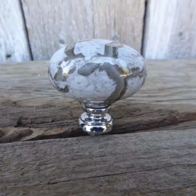 Ceramic Vintage Drawer Pull White Marble Handle Cabinet Dresser Door Knob