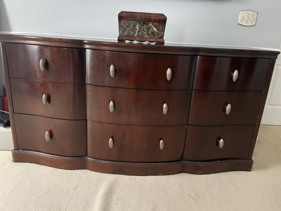 King Bedroom Set-4 Pieces -Bernhardt Sleigh Bed, 2 Chests, Dresser 7