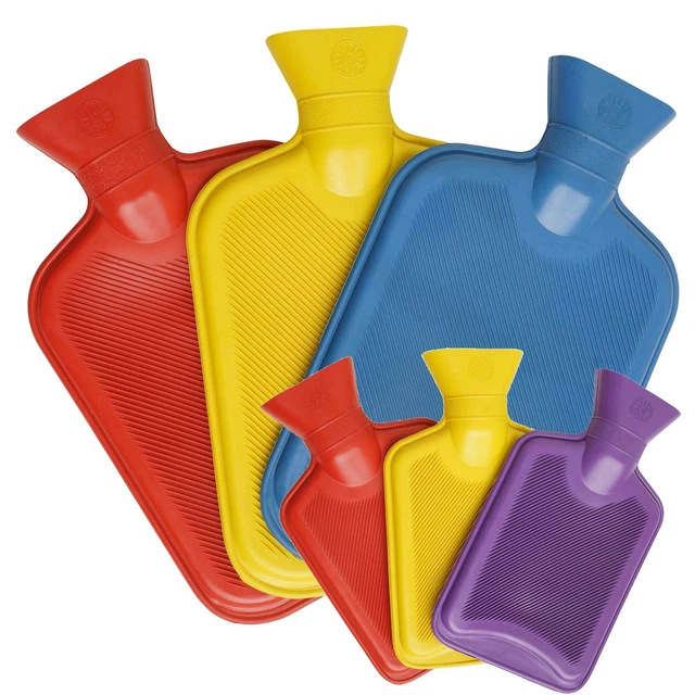 Large PVC Rubber HOT WATER BOTTLE Bag WARM Relaxing Heat / Cold Therapy 2 Liter