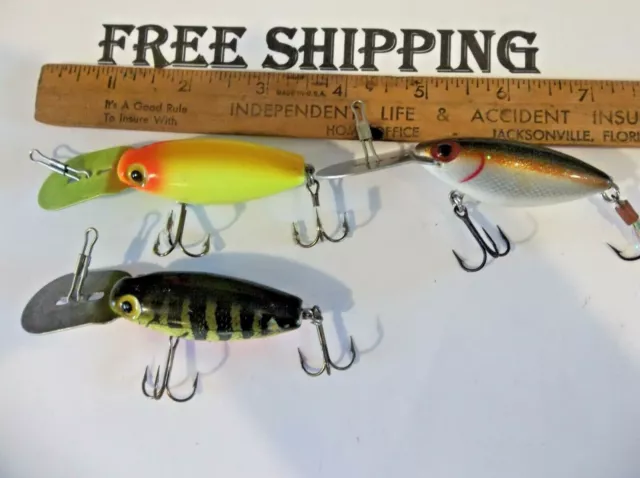 LOT OF 3: Storm Thin Fin Rattle Tot Fishing Lures. Tackle BOX FIND