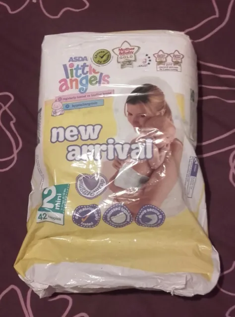 Newborn Babies Nappies - Size 2 Mini - ASDA Little Angels - Open Pack 25 Nappies