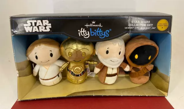 Hallmark ☆ ITTY BITTYS ☆ Star Wars Collector Set - C-3PO Ob Wan Soft Toy Plush