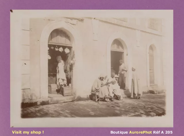 Photo 1890, Algérie, Commerce, Rue & Ville À Identifier, Afrique Du Nord -A205