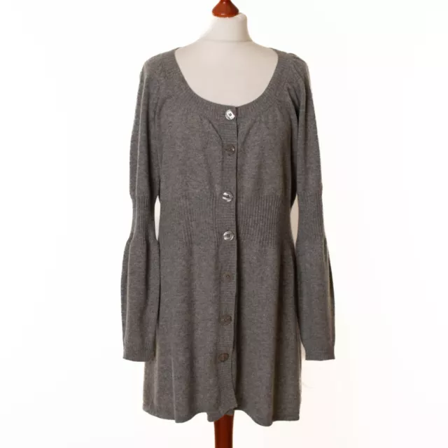 Women's FTC Gray 100% Cashmere Cardigan Size M 2XL