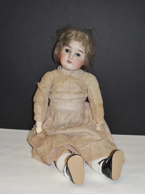 Antique German Porcelain Bisque Doll Comp Body Queen Louise 24"