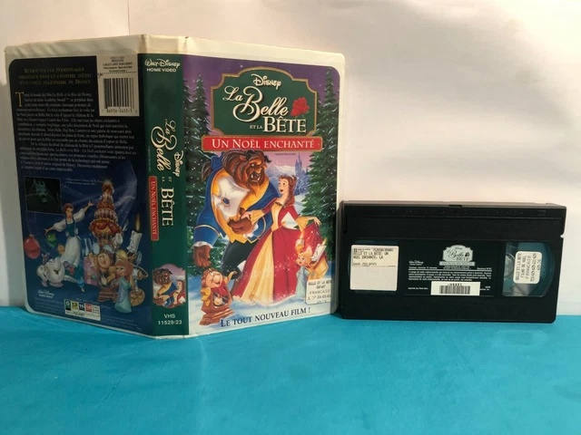 LA BELLE ET la bête: Un Noël enchanté VHS tape & case RENTAL FRENCH $2.