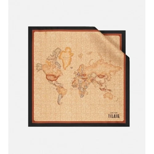 Alviero Martini 1ª Classe FOULARD MONOGRAM 70X70 TESTA DI MORO 500