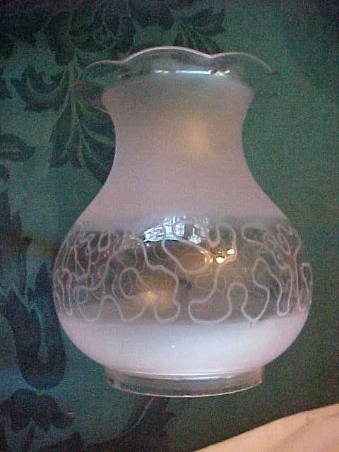 Victorian Wheel Cut Astral Solar Oil Kerosene 3-1/2" Fitter Orleans Lamp Shade 1