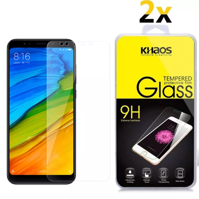 2-Pack Khaos For Xiaomi Redmi 5 Plus Tempered Glass Screen Protector