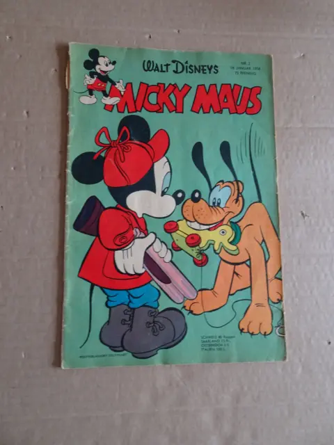Walt Disneys MICKY MAUS Nr. 2 vom 18. Januar 1958  (Z2-3) original