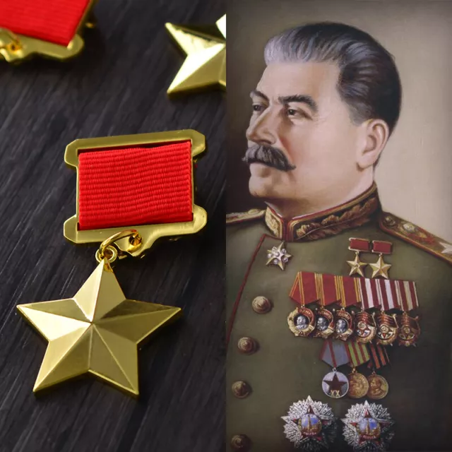 Soviet Union Great Patriotic War Golden Star Russian Medals Army of Russia Badge