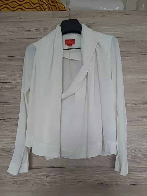 Gorgeous Vivienne Westwood Cream Red Label Blouse 10