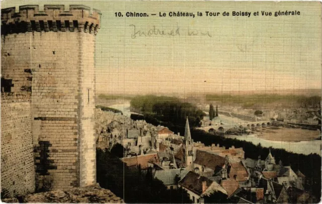 CPA CHINON - Le Chateau la Tour de Boissy et Vue générale (228930)