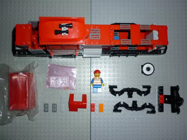 Lego City Eisenbahn D - Lok ( rot )  3677 / 7938 / 7939  / 60052 / 9V 2