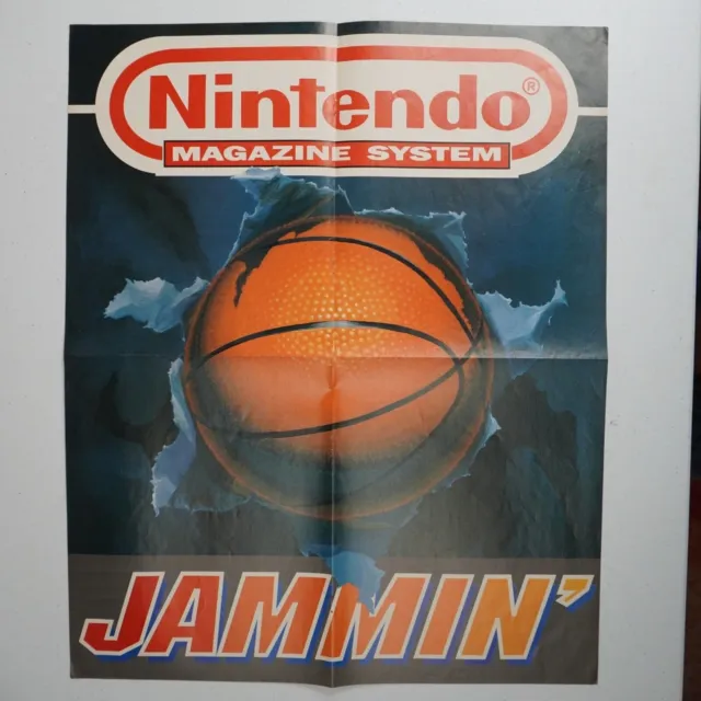 Nintendo Official Poster LARGE Basketball Jammin' Video Game