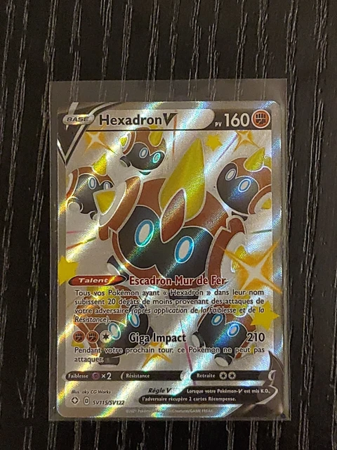 Coffret Ultraboost Pokémon – 10 Cartes Hexadron V SV115 Full Art Shiny – Épée Et Bouclier Destinées Radieuses – Français