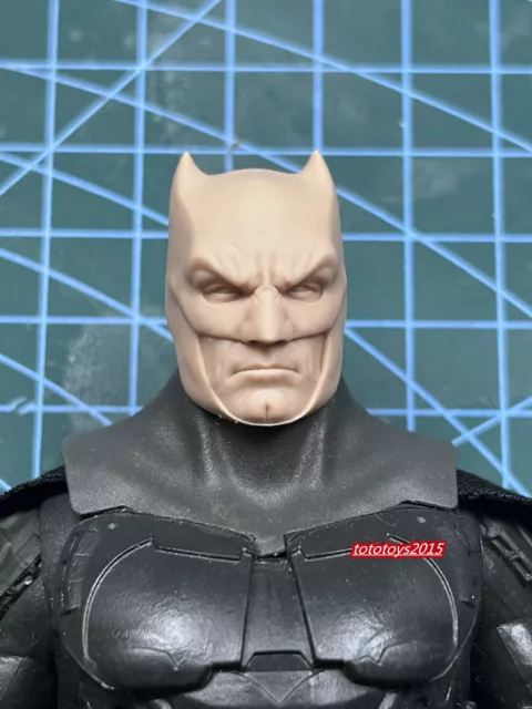 1:12 Batman Ben Affleck Head Sculpt Carved Fit 6'' mezco Male Figure Body Toy