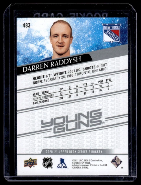 2020 21 Ud Series 2 Young Guns Darren Raddysh Rc Zacdin Eur 0 68