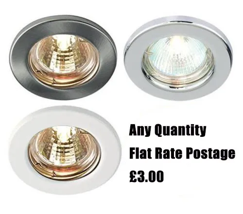 Recessed LED Ceiling Lights GU10 Fitting Fixed Round Downlight 240V Spotlight