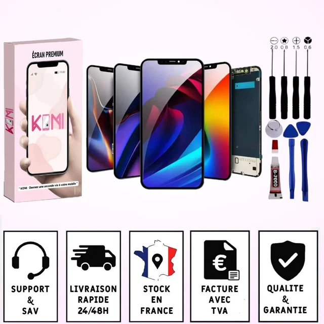 Remplacement Écran LCD iPhone X, XR, 12, 13, 14, 15 - Haute Qualité