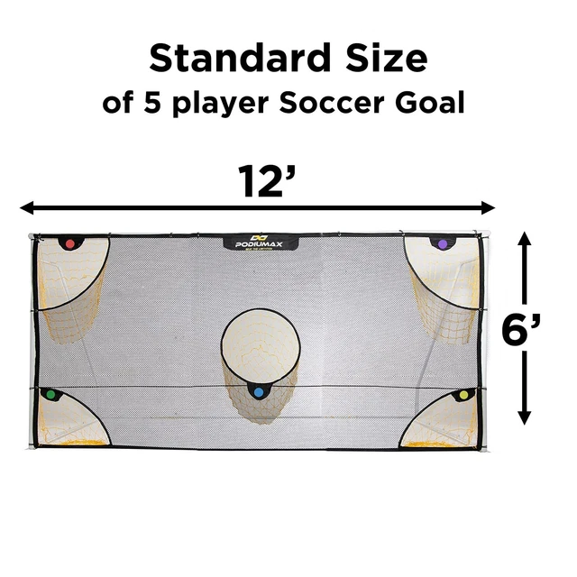 PODIUMAX SOCCER GOAL Target Net with Highlighted Scoring Zones 5-a-side ...
