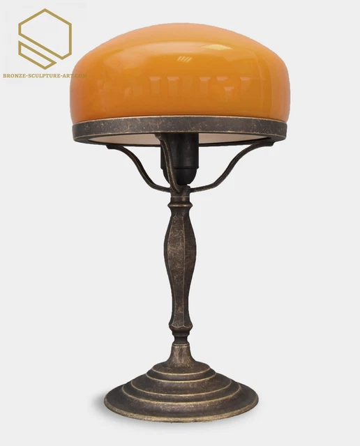 Table Lamp in Art Deco Style Cognac Table Lamp in Art Deco Style Cognac