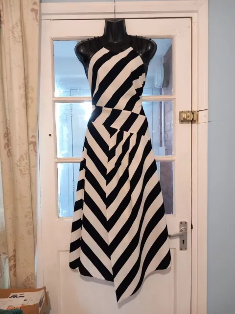 Karen millen best sale asymmetric striped dress
