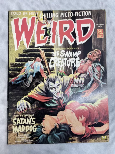 Weird Eerie Publish The Swamp Creature Satan's Mad Dog December 1973