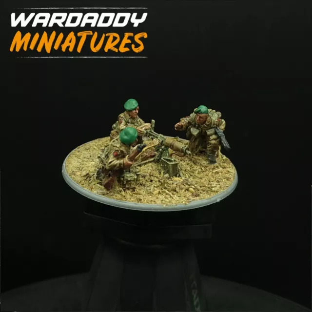 Well Painted 28mm Bolt Action British Commandos Machine Gun Ww2 Warlord Games