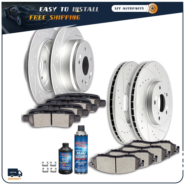 FRONT REAR BRAKE Rotors Disc and Ceramic Pads For Acura TL 19992003