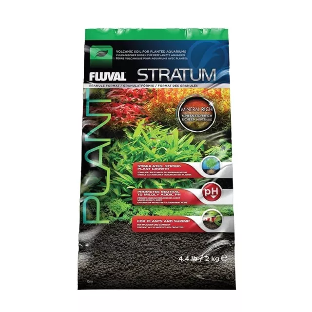 Fluval Plant and Shrimp Stratum Aquarium Substrate 4.4 lb (2 kg)