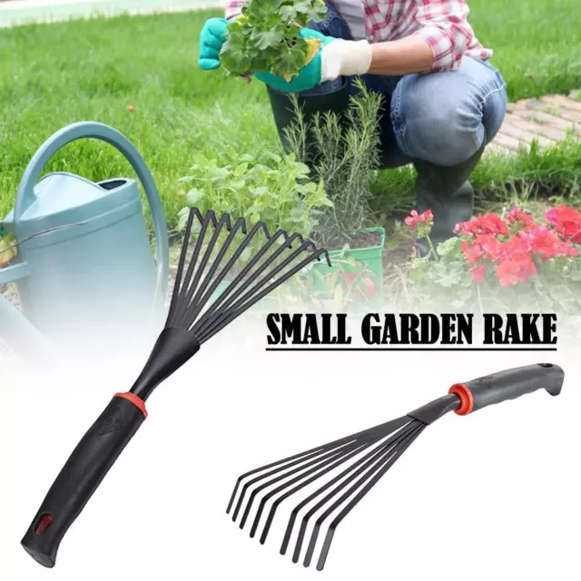 Garden Leaf Rakes Gardening Hand Tool Small Sweep Soil U2T1