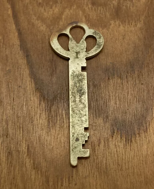 Vintage Sargent & Greenleaf Co Rochester NY No 1 Flat Skeleton Key 2-3/16” Long