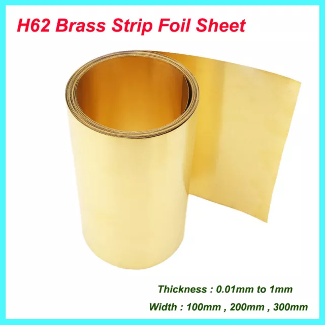 H62 Brass Strip Foil Sheet Thickness 0.01mm to 1mm Copper Metal Thin Plate Roll
