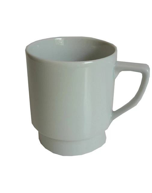 6er Set Kaffeebecher 250ml weiß stapelbar Porzellan/Keramik Tasse Pott #100184
