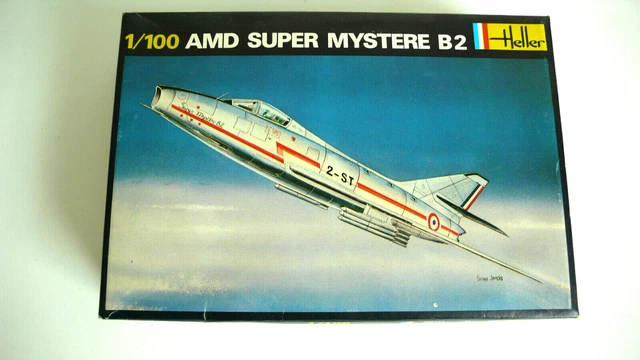 KIT HELLER CADET   SUPER MYSTÈRE B2  1/100è   BOITE NOIRE 75     BON ÉTAT