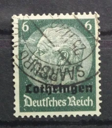 Deutsche Besetzung 2. WK Lothringen 4 gestempelt mit Vollstempel #TP665