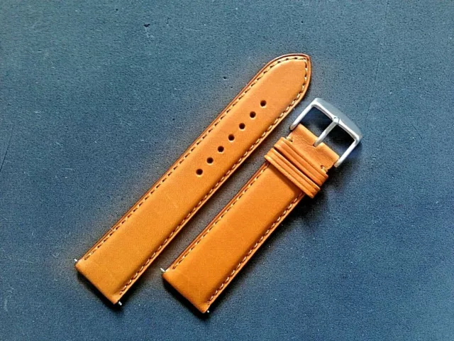 New classic oiled matt leather watch strap for Glycine watches