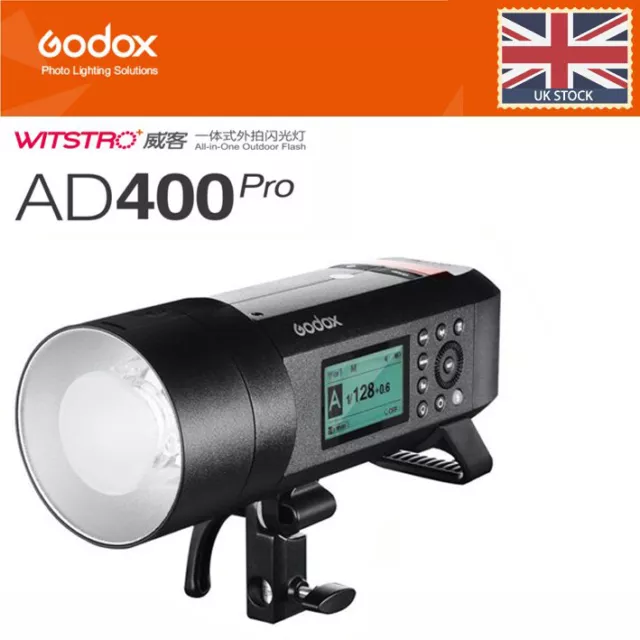 UK Godox AD400 400W Pro WITSTRO Built-in 2.4G Wireless All-in-One Outdoor Flash